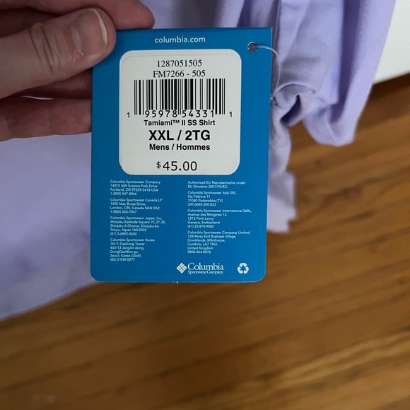 Columbia Men's Light Purple Button Down Shirt - Picture 2 of 2